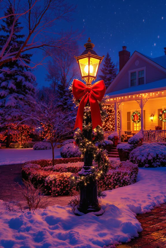 holiday lamp post decor