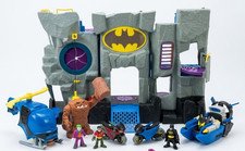 IMAGINEXT BATMAN BATCAVE W5662 MEGA LOT 4 VEHICLES ROBIN CLAYFACE JOKER BUNDLE