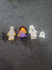 Lot of 3 LEGO BAM Halloween Minifigures 2025 Ghost Mummy Purple Witch Cat - NEW