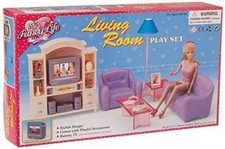 My Fancy Life Barbie Size Dollhouse Furniture Living Room Play Set 24012
