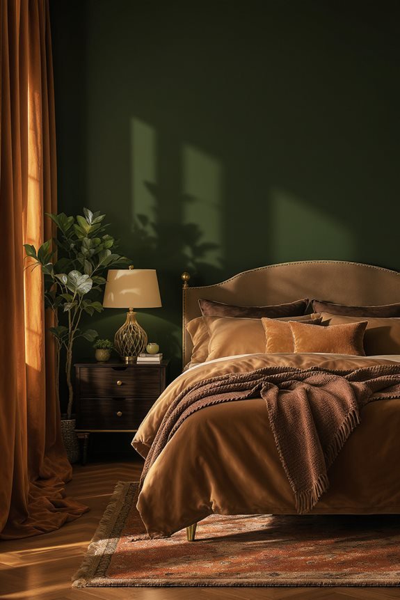 olive green bedroom cocoon