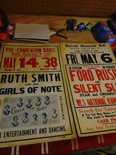 Pair Of Vintage 30s Show Posters Great Condition