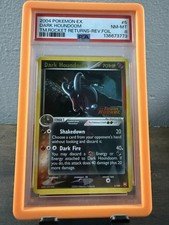 Pokémon 2004 EX Team Rocket Returns Dark Houndoom 5/109 Reverse Holo PSA 8