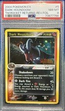PSA 8 2004 Pokemon EX Team Rocket Returns Dark Houndoom Reverse Holo 5/109