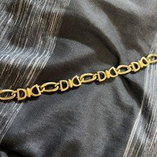 Rare vintage Paolo Gucci gold and silver tone horsebit link choker necklace