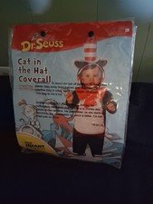 Spirit Halloween -Dr. Seuss-Cat In The Hat Coverall- Costume-Infant 12-18 Months