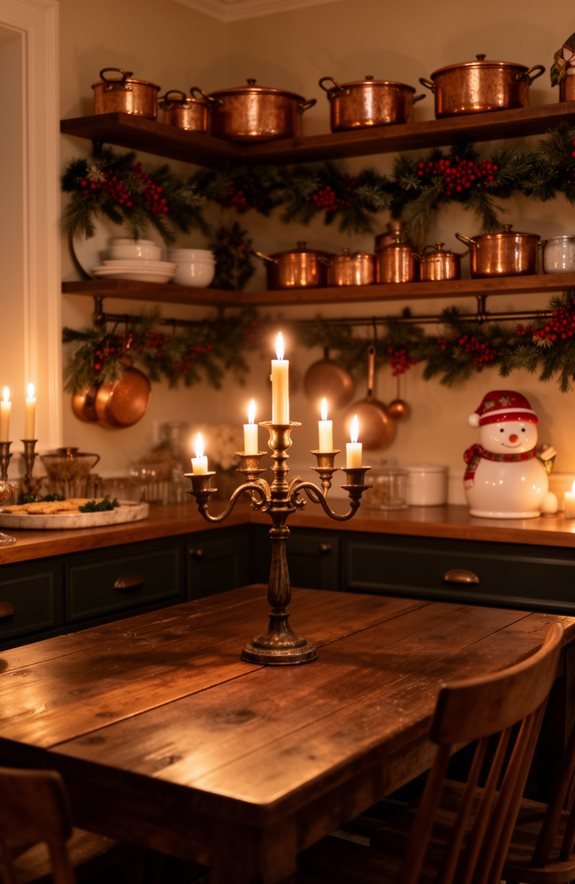 sustainable festive candle arrangements