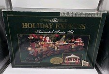 Tested Vtg The HOLIDAY EXPRESS Animated Christmas Train Set #384 New Bright 1996