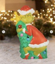 The Grinch Santa 2026 Blow Mold Lighted Stole Christmas Yard Decor 32.8” New