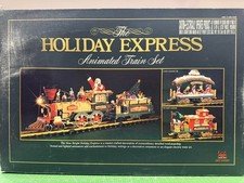 The Holiday Express Animated Christmas Train Set #380 New Bright 1996-New - Read