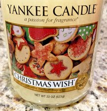 ~VERY RARE~ Yankee Candle ⭐ -CHRISTMAS WISH- 22oz LARGE JAR New ~~HOLIDAYS~~HTF