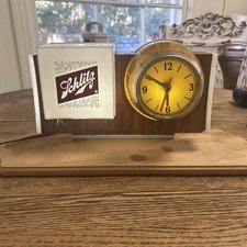Vintage 1960s Schlitz Lighted Motion Rotating Barrel Clock Beer Sign
