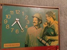 Vintage 1960,S Winston Lighted Clock Face Only,Reframed for wall Display(Non...