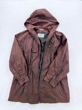 Vintage 90s Prada Milano Nylon Hooded Parka Coat Made Italy Dark Brown M