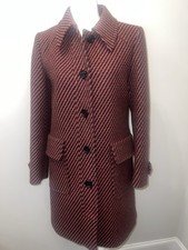 Vintage 90’s Prada Red Checkered Coat Minimalist CBK Style Medium