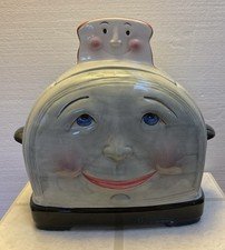 Vintage Clay Art San Francisco Toaster Cookie Jar Toast Handles 1990s 10"