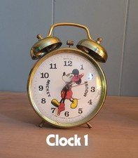Vintage Disney Bradley Mickey Mouse Wind Up Clocks - Do Not Work?