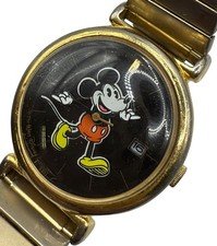 Vintage Disney Pulsar Mickey Mouse Watch Moving Hands Date Expansion New Battery
