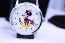 Vintage Disneylsnd Mickey Mouse 17 Jewels Swiss Made 70s Manual Wind Up Watch