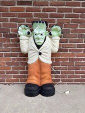 Vintage Frankenstein Monster Halloween Blow Mold 36" Empire HTF light works!