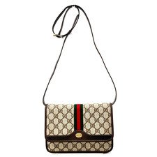 Vintage GUCCI Shoulder Bag Sherry Line PVC GG Superme Auth From Japan