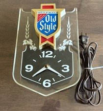 Vintage Old Style Beer Light Clock Works!
