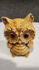 Vintage Owl Hoot Ceramic Figurine Retro MCM Decor Cute