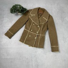 Vintage Prada Women Wool Coat Brown Made In Italy