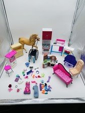 Vintage To Now Barbie Furniture And Horse Piano Appliances Accessories Mixed Lot