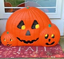 Vintage UNION PRODUCTS DON FEATHERSTON BLOW MOLDS PUMPKIN TRIO