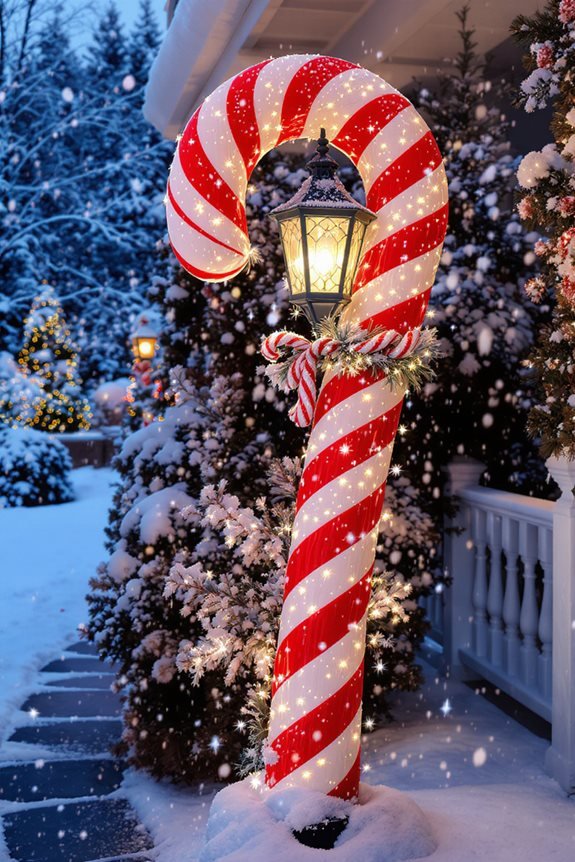 whimsical christmas lamp post