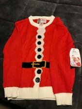 Woman's Pullover Christmas Sweater - Santa Design, Brand New, Flat Shipping