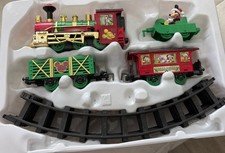 Working! Disney Mickey Mouse Holiday Express 12-Piece Train Set for Christmas