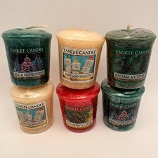 Yankee Candle Christmas Scented Votive Candles Assorted/Mixed Lot of 6
